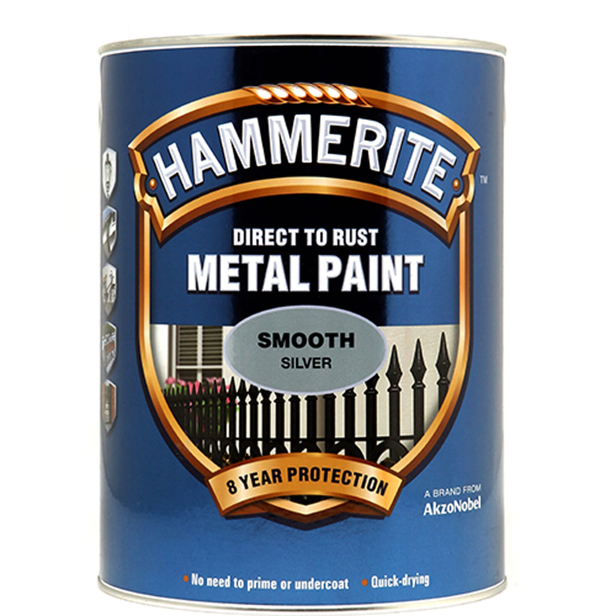 Hammerite Smooth 5litre Silver | Hobeca