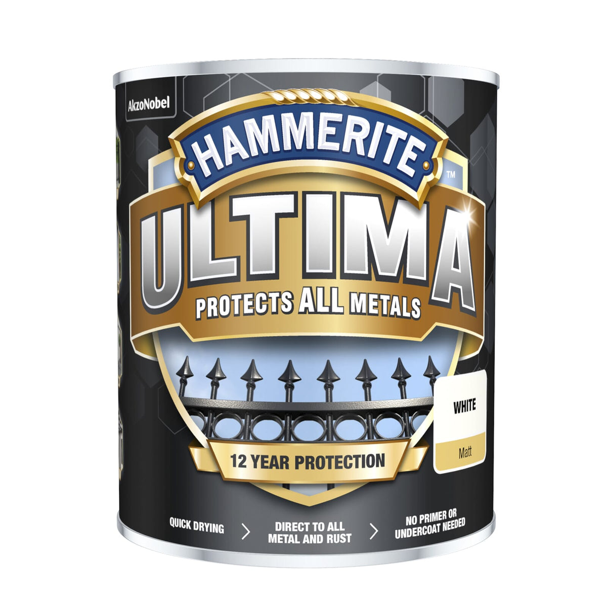 Hammerite Ultima Metal Matt White 750ml | Hobeca