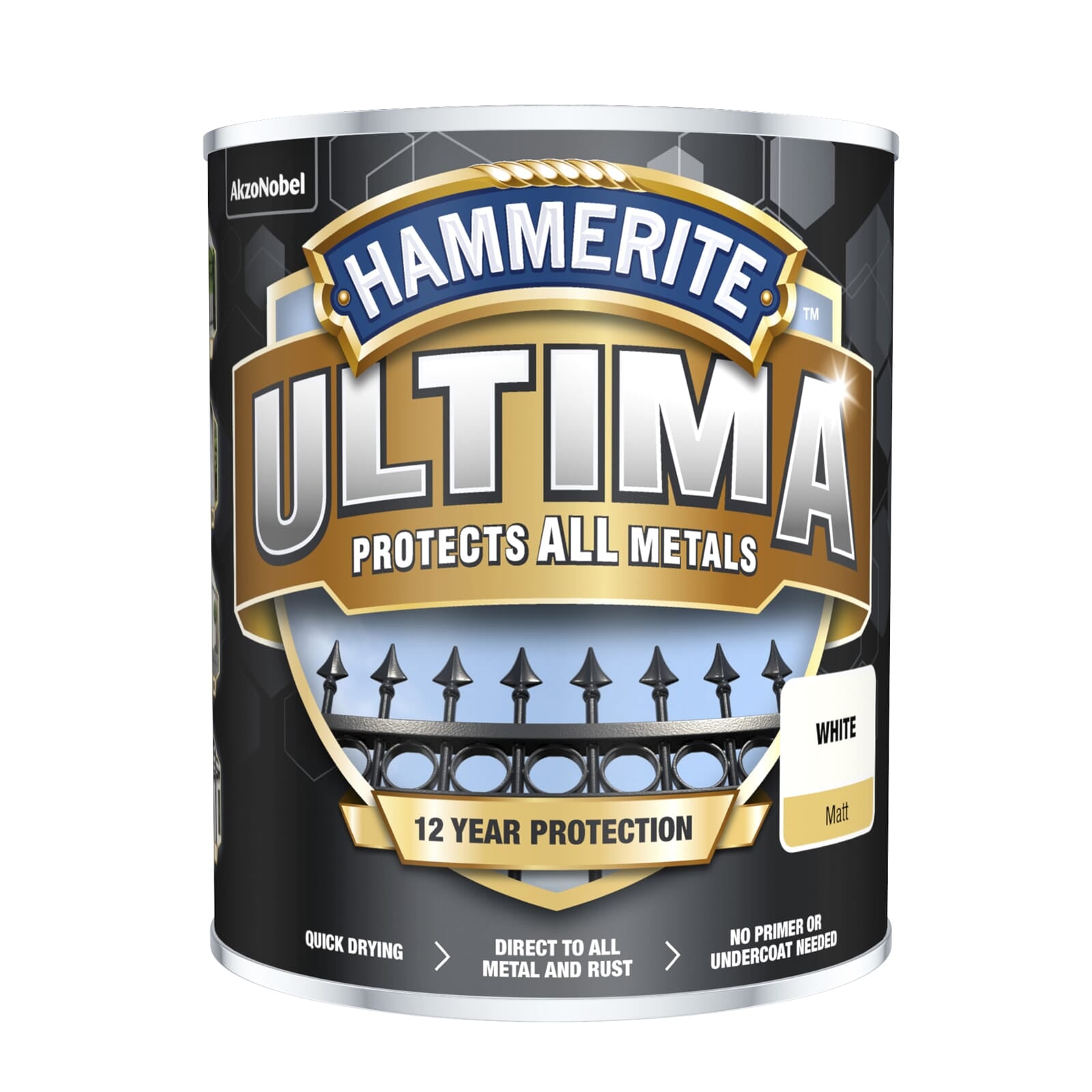Hammerite Ultima Metal Matt White 750ml | Hobeca