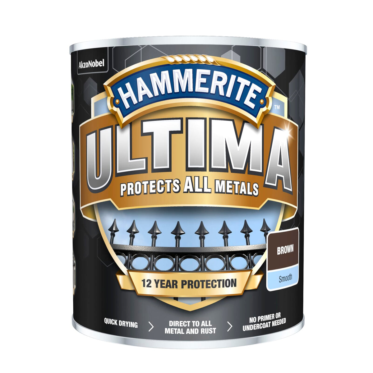 Hammerite Ultima Metal Smooth Brown 750ml | Hobeca