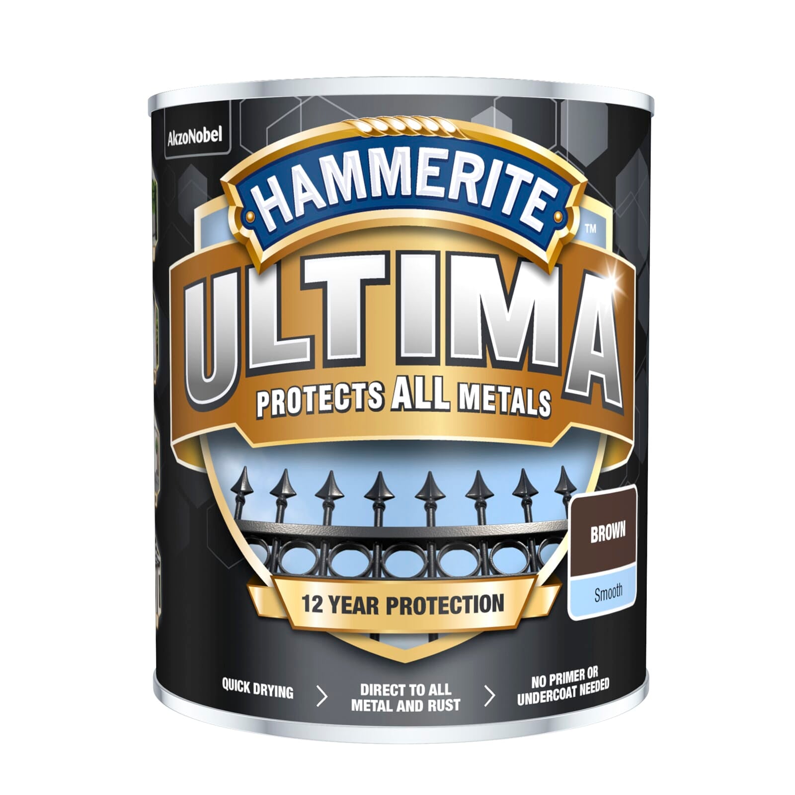 Hammerite Ultima Metal Smooth Brown 750ml | Hobeca