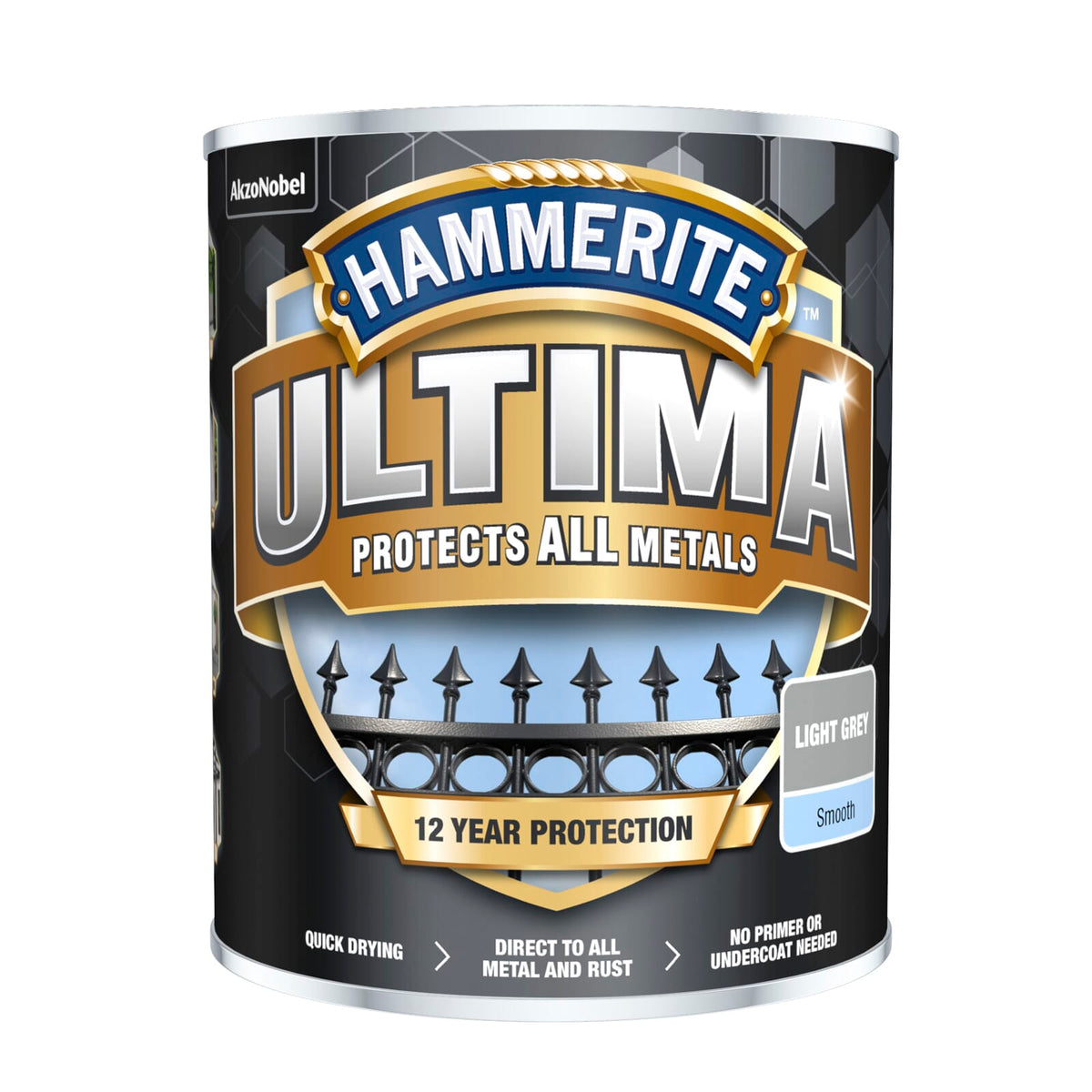 Hammerite Ultima Metal Smooth Light Grey 750ml | Hobeca