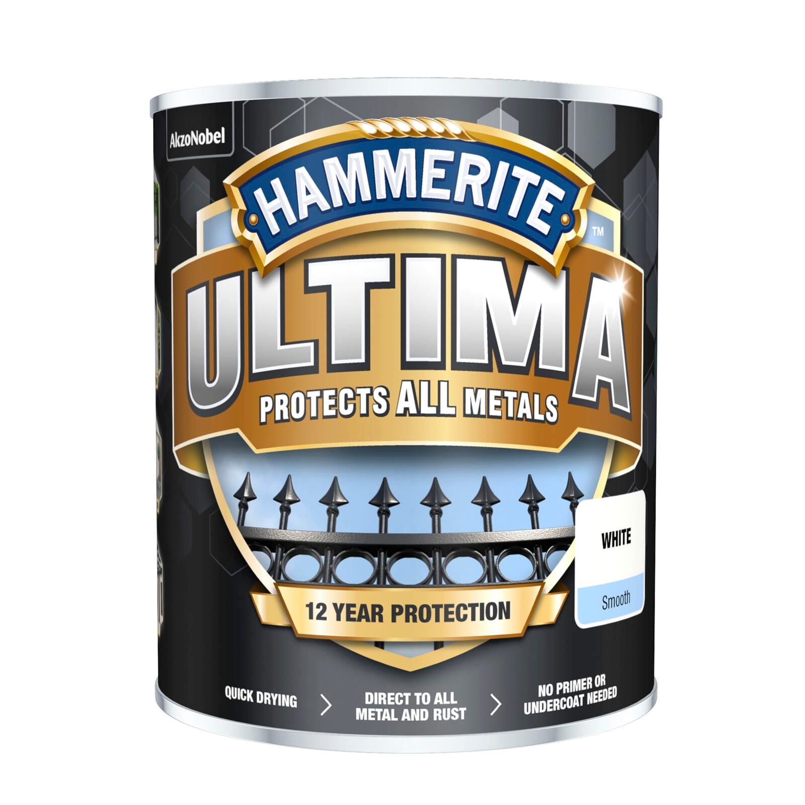 Hammerite Ultima Metal Smooth White 750ml | Hobeca