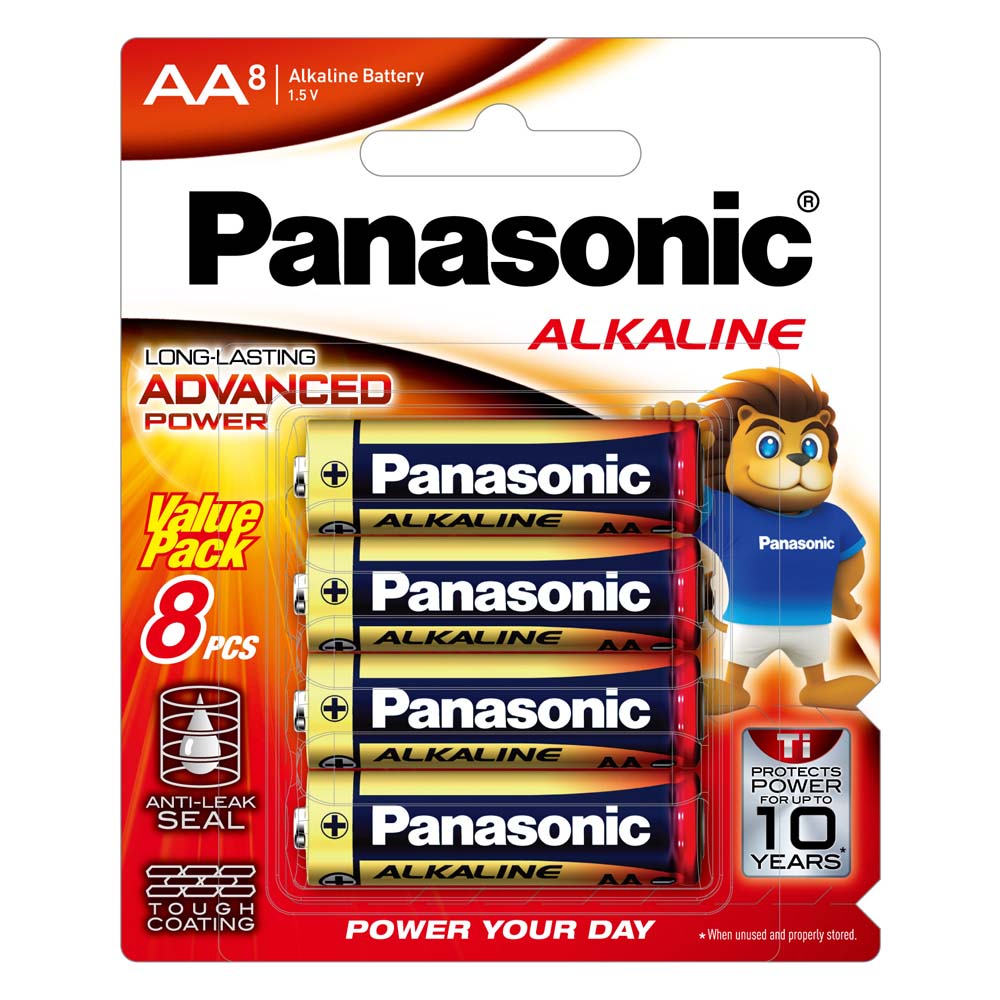 Panasonic AA Battery Alkaline - ISL_PALR6T/8B