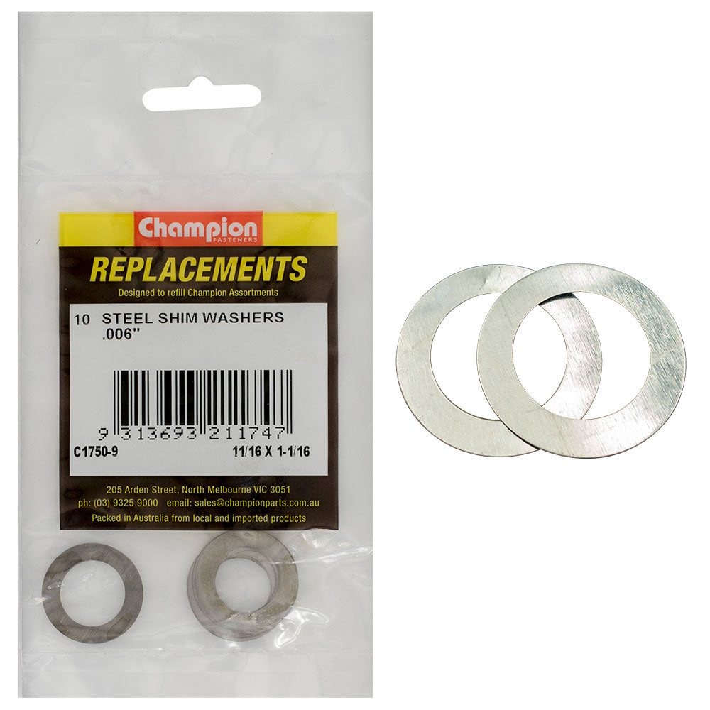 Champion 11/16in x 1-1/16in x .006in Shim Washer -10pk | ISL