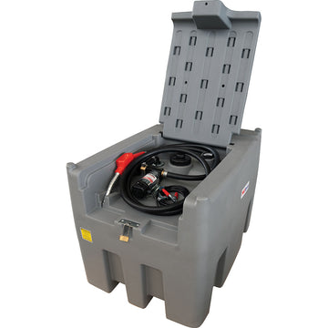 ProEquip 200L diesel tank with 12V pump, lockable cover and auto shut-off gun