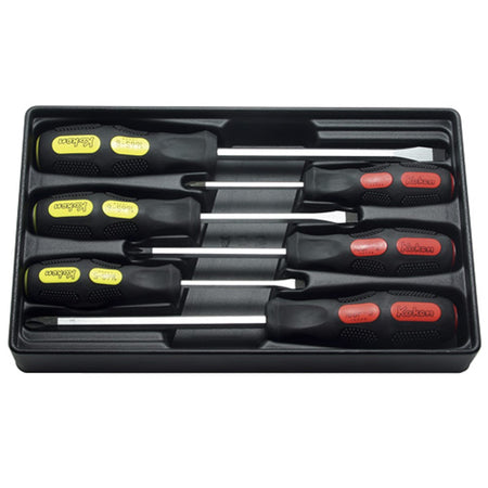 Koken PK166PS Screwdriver Set (Drive Through) Heavy Duty 6pc #1-3 Ph & 5-8mm Flat in Case | Hobeca