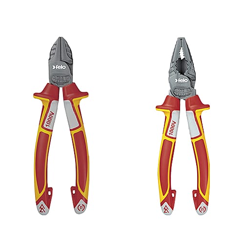 Felo Plier Combo - Combination VDE Pliers 1 x 180mm + VDE Diagonal Nippers 1 x 180mm | Hobeca