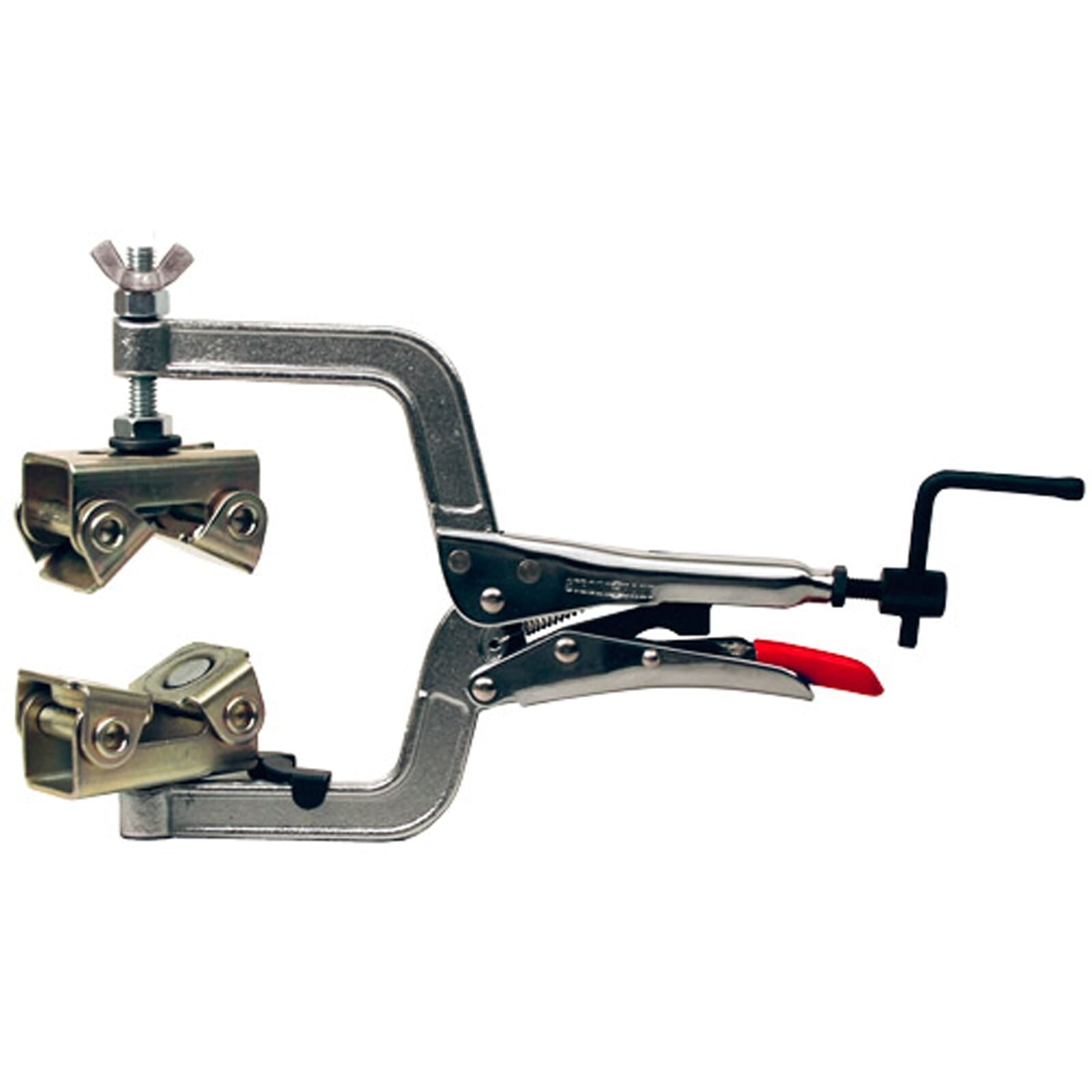 Strong Hand Pipe Plier with V Pads & Adjustable Top V Pad Spindle | Hobeca