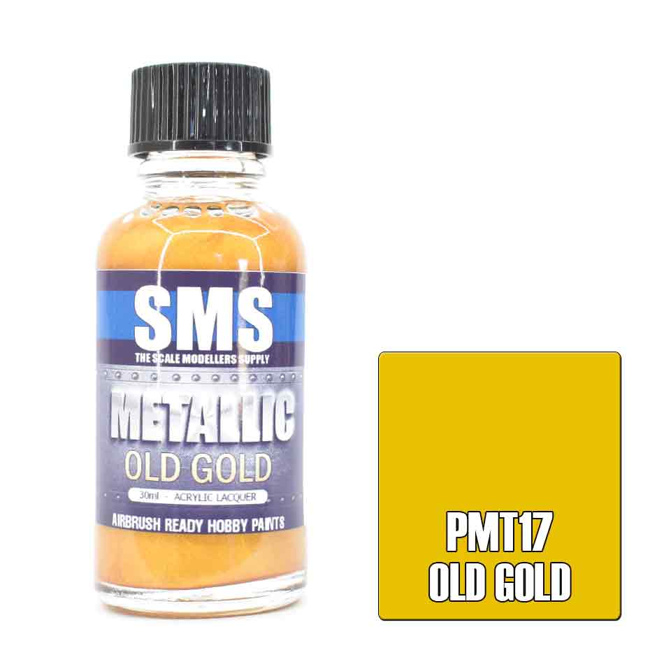 Air Brush Paint 30ml Metallic Gold Acrylic Lacquer Scale Modellers Supply | Formula