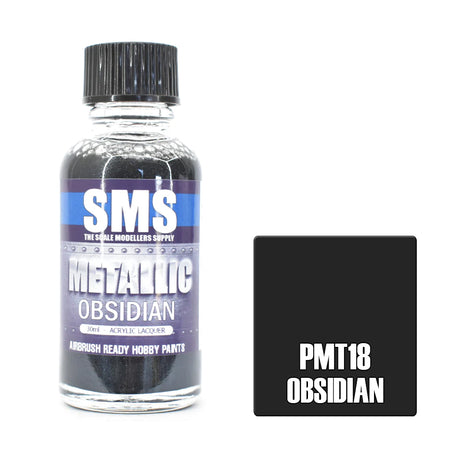 Air Brush Paint 30ml Obsidian Acrylic Lacquer Scale Modellers Supply | Formula