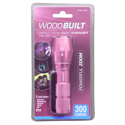Woodbuilt Pink XML LED Flash Light, 300 Lumens | Alltrade