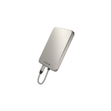Nitecore 5,000mah Magnetic Ultra Thin Power Bank Built-In Usb C Titanium Gray