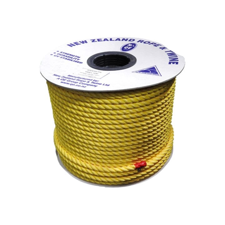 QE Rope - Yellow Polypropelene 110m Reel 10mm | Hobeca