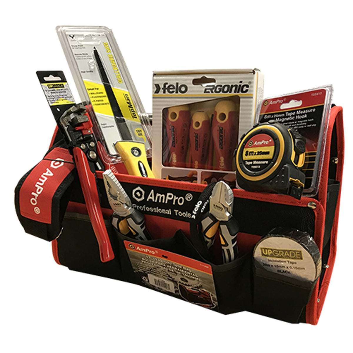 Felo Professional Electricians Tool Kit W/ Tote Bag 15pce | Hobeca