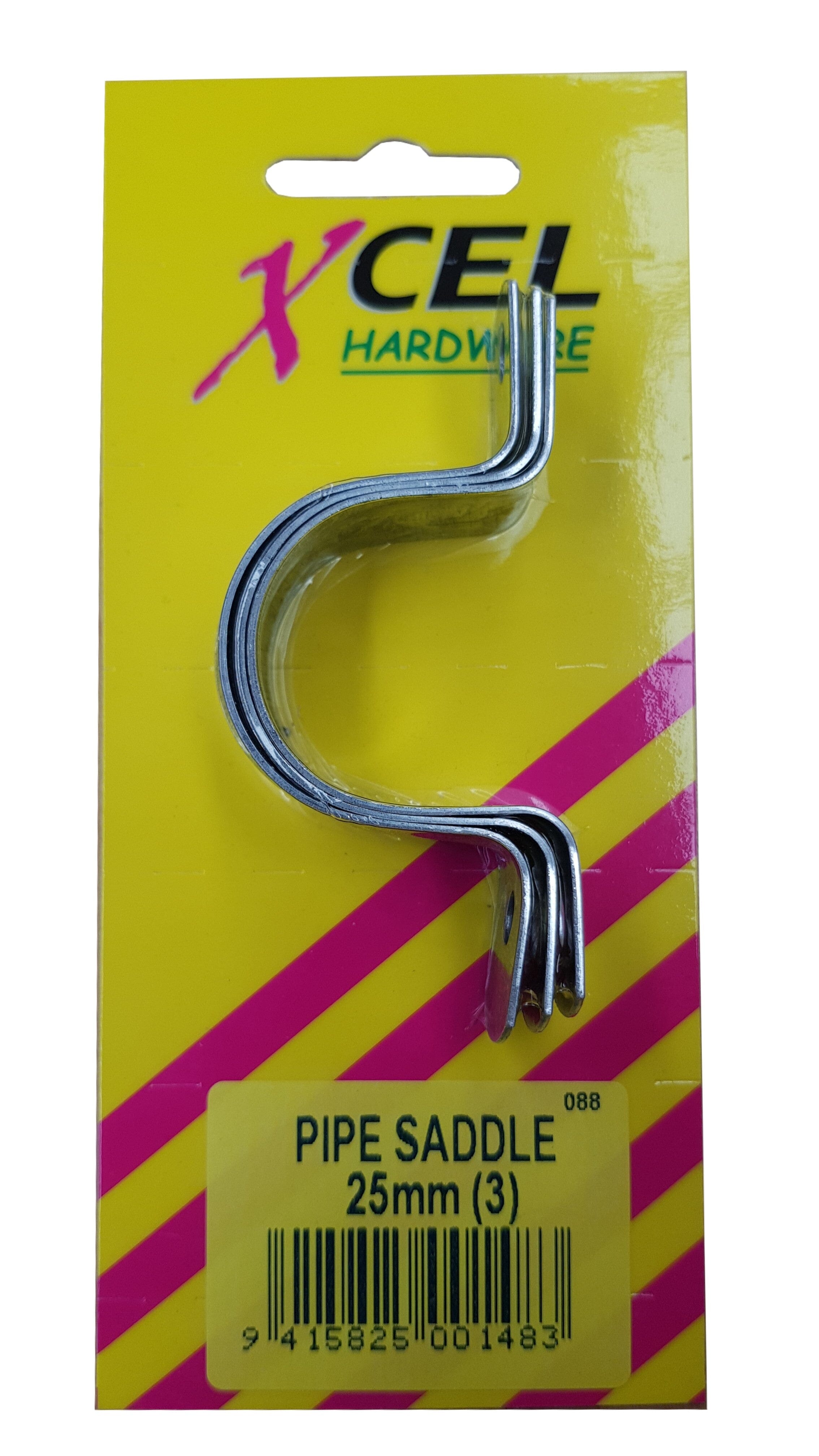 Xcel Pipe Saddles - Galvanised 3-pce 25mm Carded – Engineers Collective