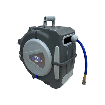 Iwata 2Spray retractable hose reel 20 m x 9.5 mm with wall mount and carry handle