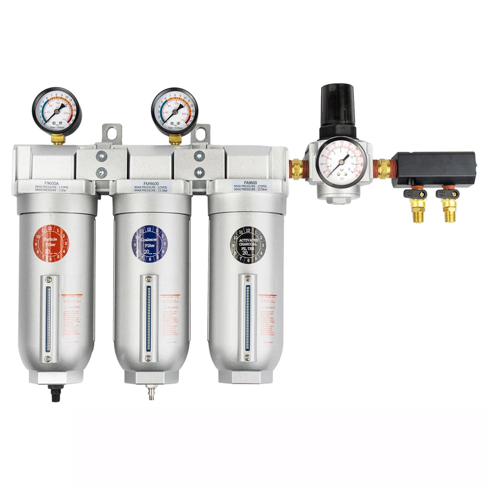 Iwata 2spray 3 Stage Filter With Regulator & Twin Outlets