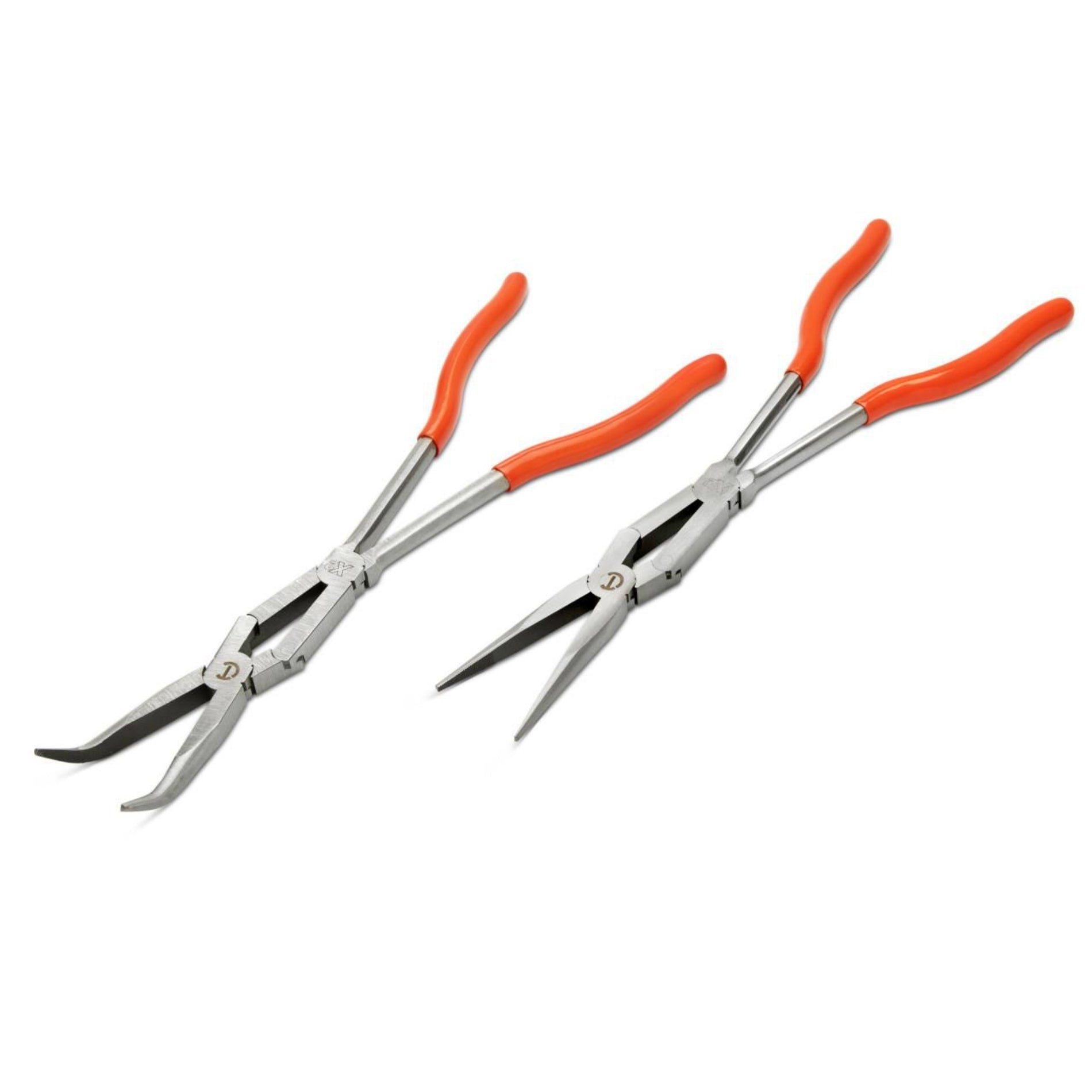 Crescent 2Pc X2 Straight & Bent Long Nose Dipped Plier Set | Accent Tools