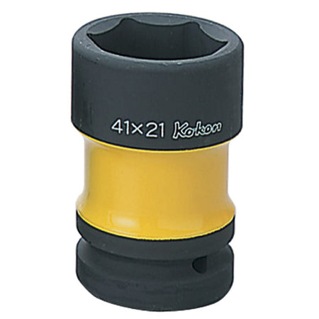 Koken PW8P Impact Rear Wheel Nut Socket 1"Dr 41 x 21mm Yellow | Hobeca