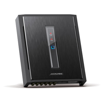 Alpine PXE-X120-8 12-channel sound processor with Bluetooth module, front view