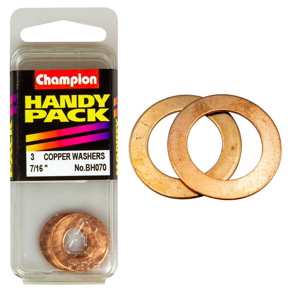 Champion 7/16in x 13/16in Copper Washer 20G