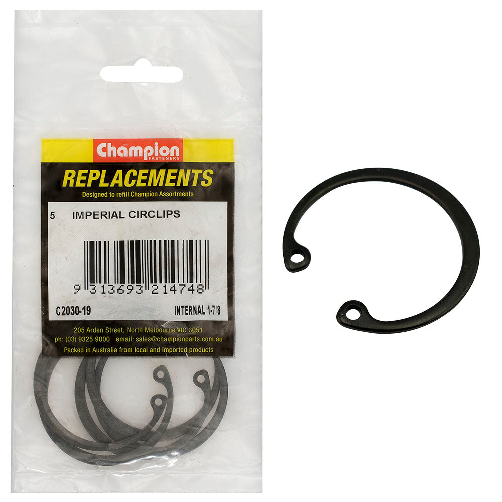 Champion 1-7/8 inch internal circlip, pack of 5