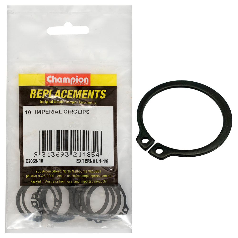 Champion 1-1/8in Imperial External Circlip -10pk | ISL