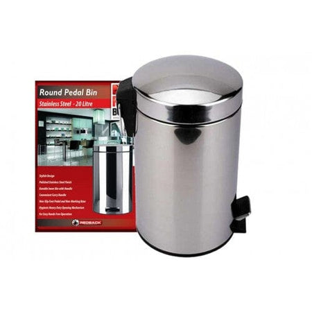 Redback Pedal Bin - Stainless Steel 20L | Hobeca