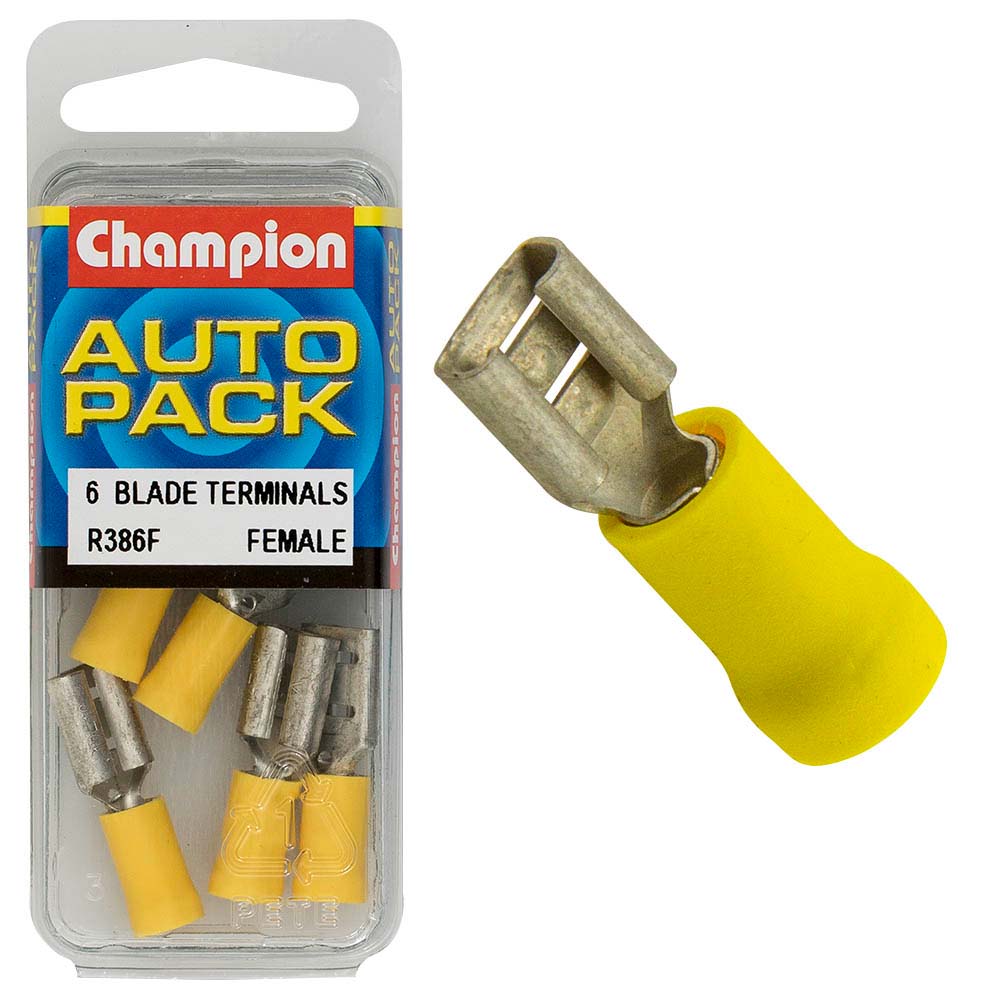 Champion Yellow Blade Terminal-Female 10mm | ISL