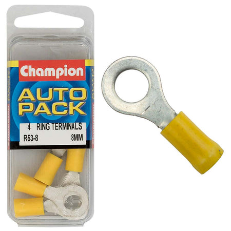 Champion 8mm Yellow Ring Terminal | ISL