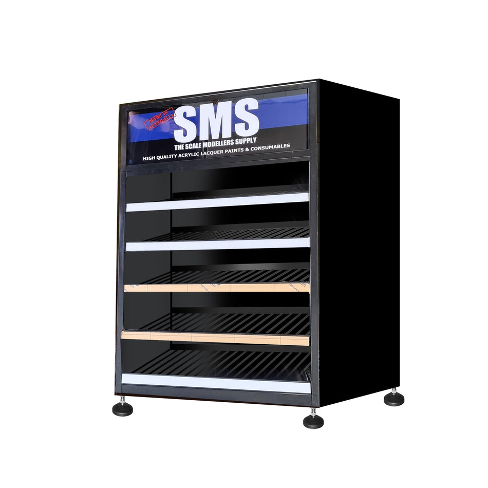 5 Tier Paint Rack W/Signage Small Stand Scale Modellers Supply | Formula