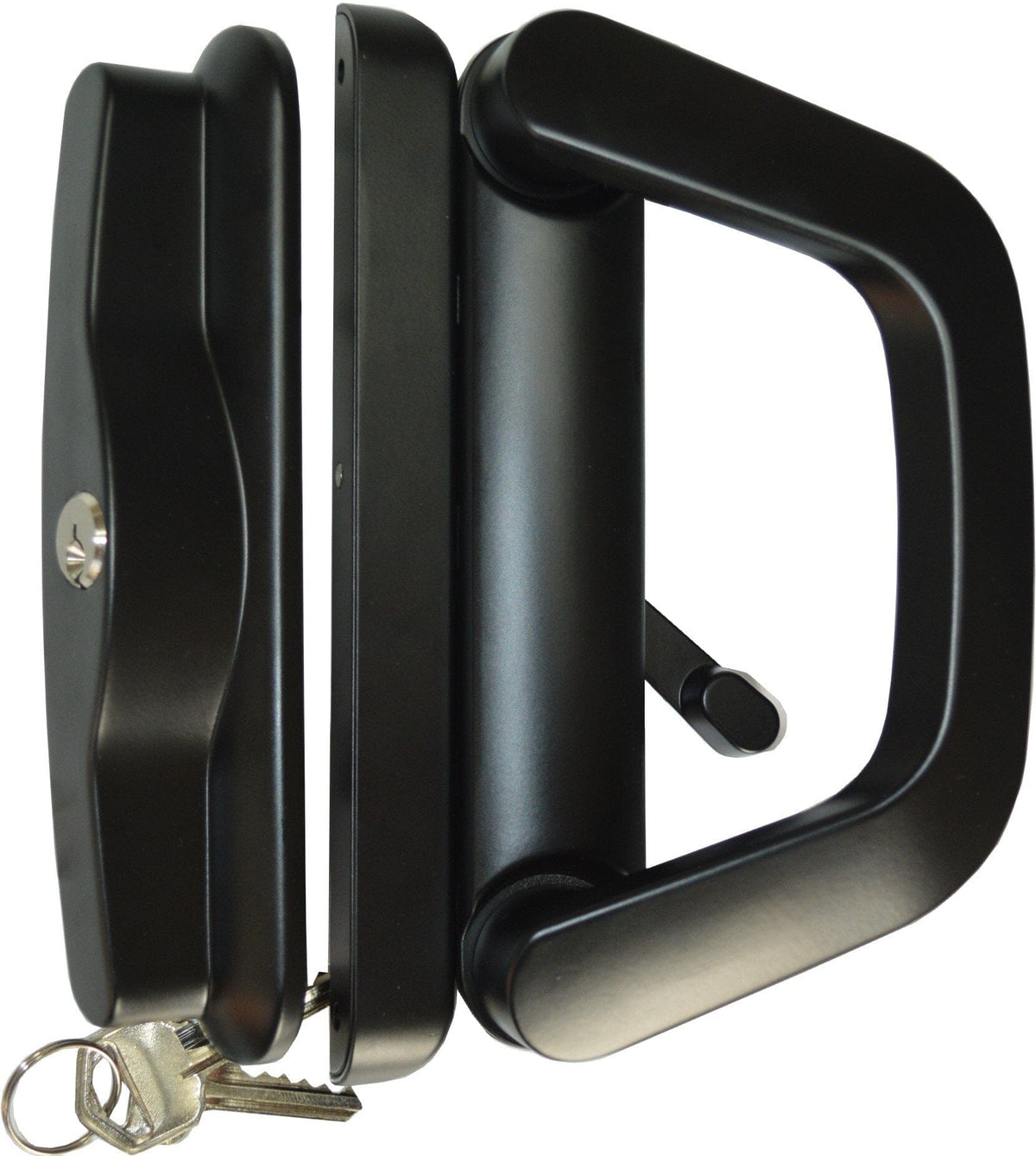 Xcel Sliding Door Lock Single Cylinder - Black | Hobeca