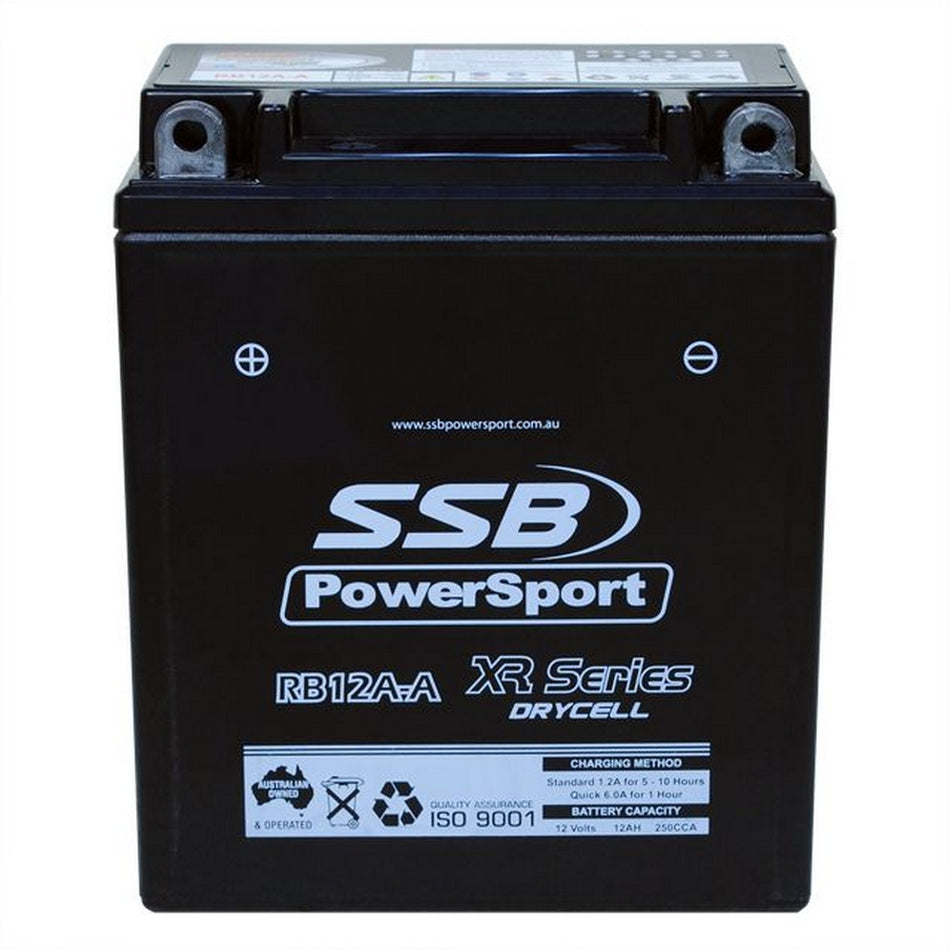 Motorcycle And Powersports Battery (Yb12a-A) Agm 12v 12ah 250cca By Ssb High Performance