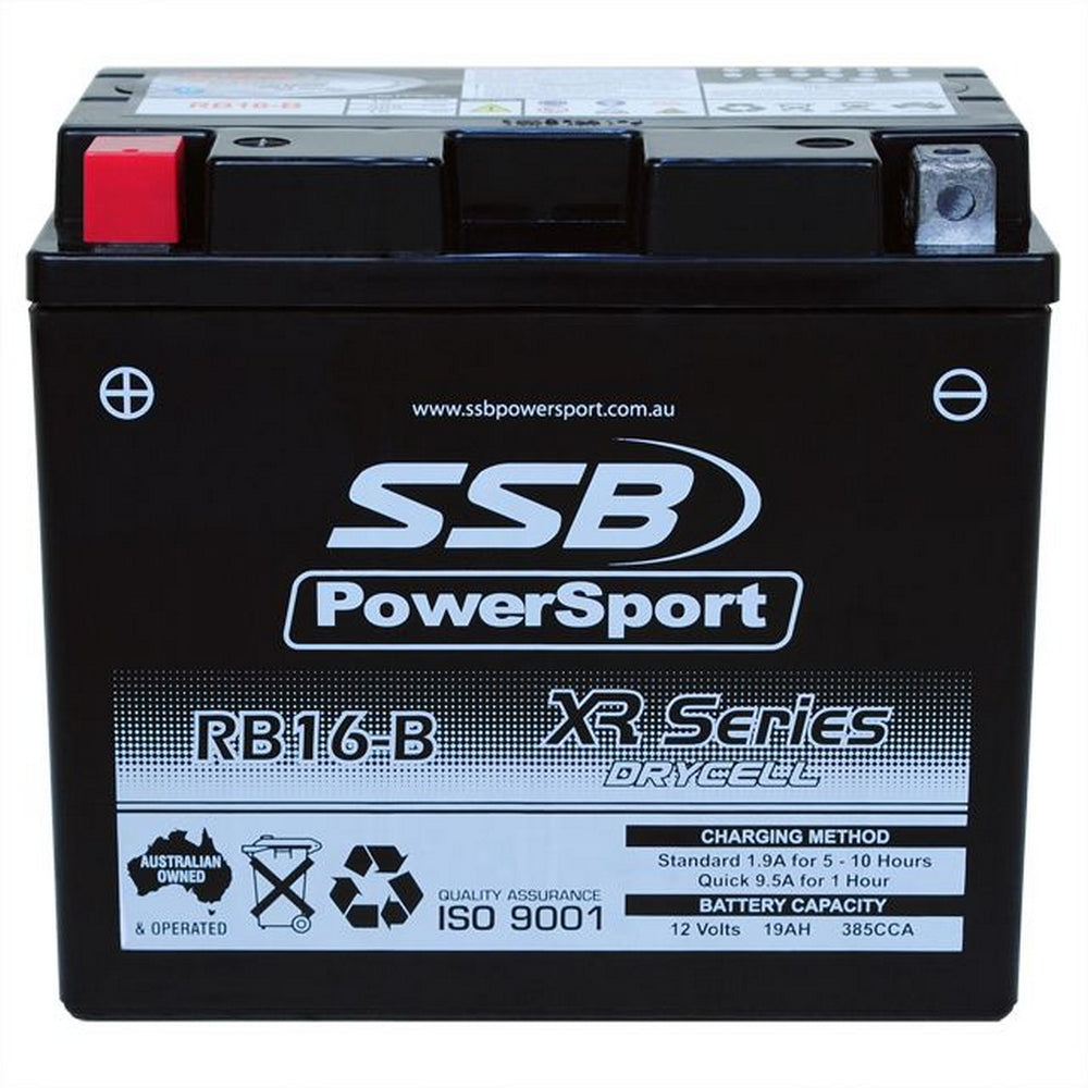 Motorcycle And Powersports Battery (Yb16-B) Agm 12v 19ah 385cca By Ssb ...