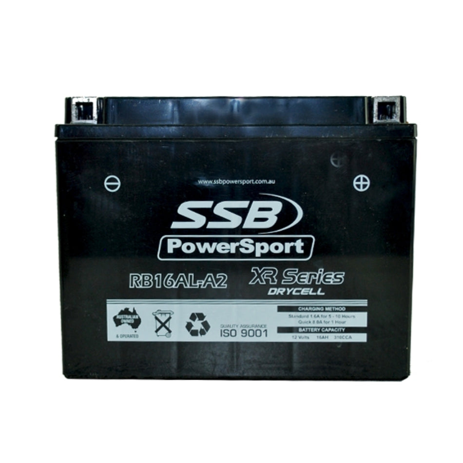 Motorcycle And Powersports Battery (Yb16al-A2) Agm 12v 16ah 310cca By Ssb High Performance