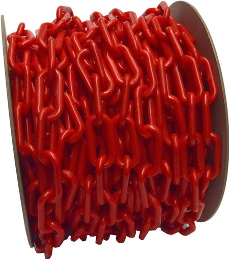 Xcel Plastic Chain 25m Reel - 6mm Red | Hobeca