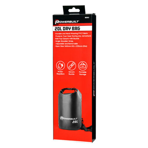 Powerbuilt All-Purpose Dry Bag, 20 Litre | Alltrade