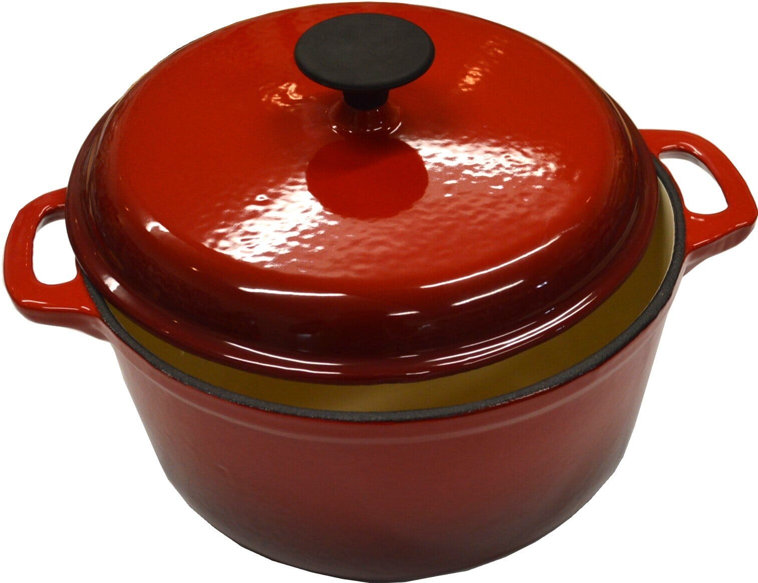 Xcel Cast Iron Casserole Enamel Red & White Round 240mm. | Hobeca
