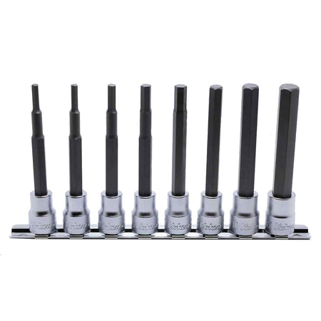 Koken RS3010M-62 Inhex Bit Socket Set On Rail 8pc 3/8"Dr 3-12mm | Hobeca