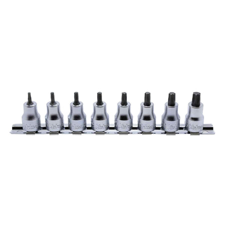 Koken RS3010M-38 Inhex Bit Socket Set On Rail 8pc 3/8"Dr 3-12mm | Hobeca