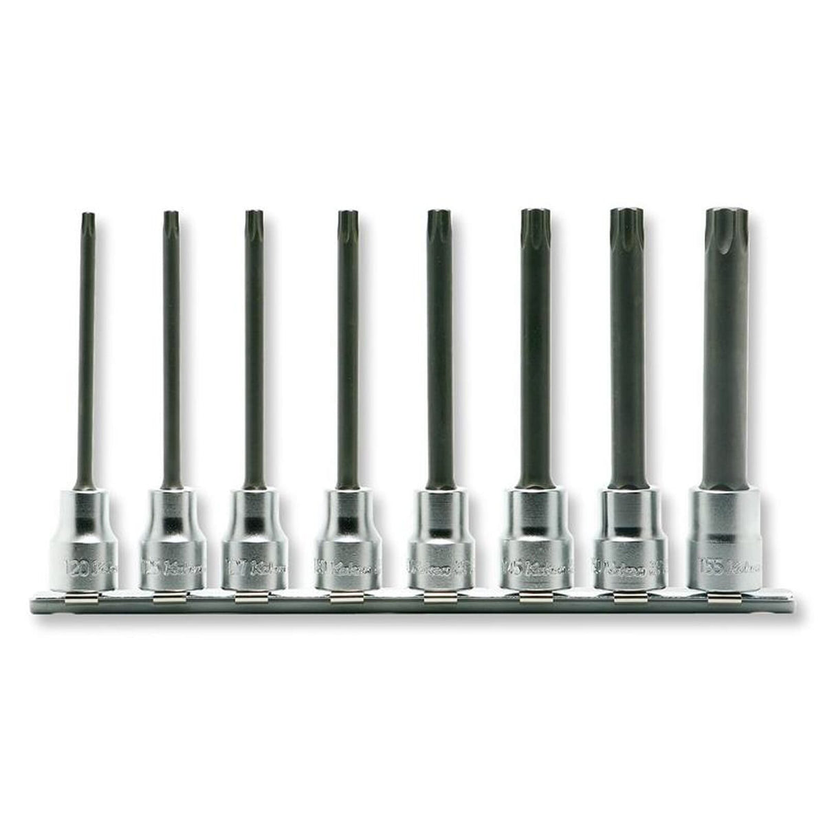 Koken RS3025-100 Torx Bit Socket Set On Rail 8pc 3/8"Dr T20-T55 | Hobeca