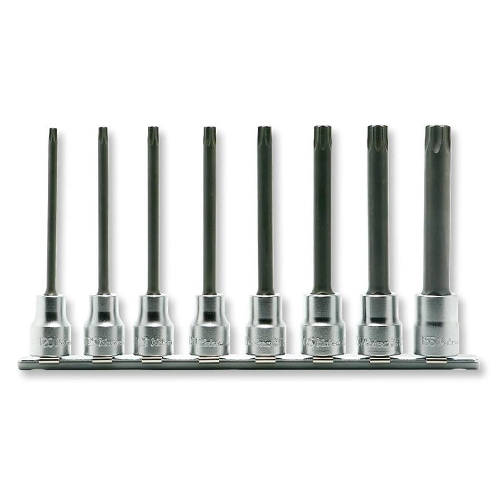 Koken RS3025-100 Torx Bit Socket Set On Rail 8pc 3/8"Dr T20-T55 | Hobeca