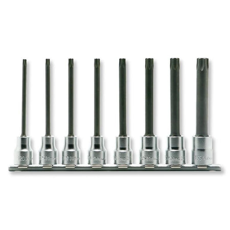 Koken RS3025-100 Torx Bit Socket Set On Rail 8pc 3/8"Dr T20-T55 | Hobeca