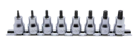 Koken RS3025 Torx Bit Socket Set On Rail 8pc 3/8"Dr T10-T45 | Hobeca