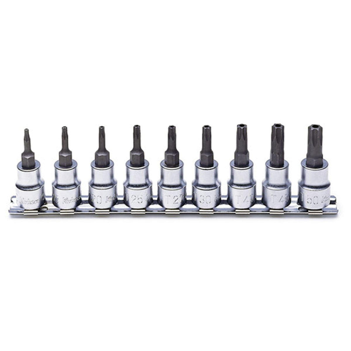 Koken RS3025TH Security Torx Bit Socket Set On Rail 9pc 3/8"Dr TH10-TH50 | Hobeca