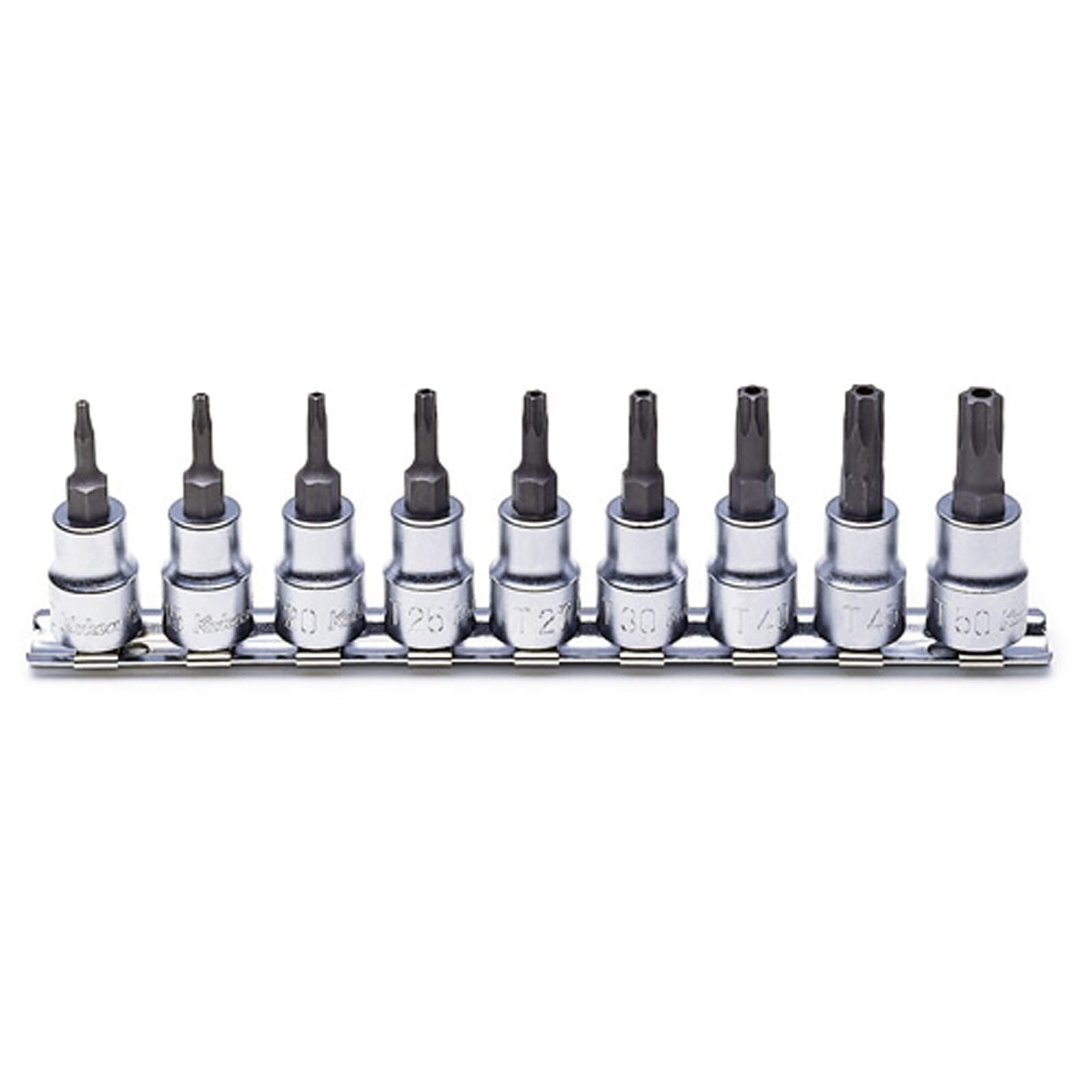 Koken RS3025TH Security Torx Bit Socket Set On Rail 9pc 3/8"Dr TH10-TH50 | Hobeca