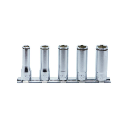 Koken 3/8" Dr Nut Grip Socket Set On Rail - 5pc 8-14mm | Hobeca