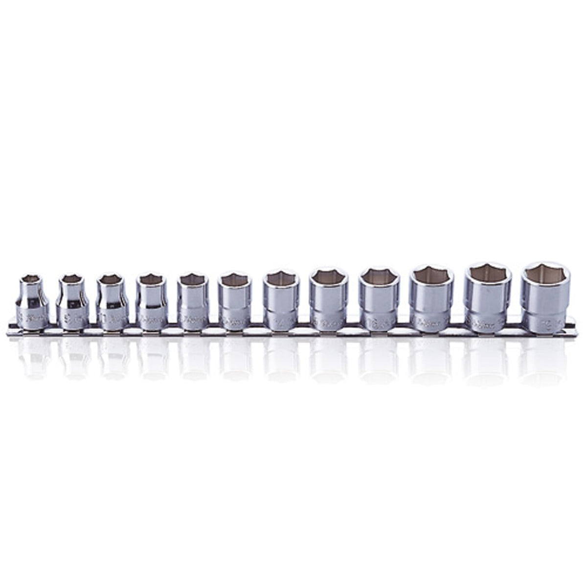 Koken RS3400M Socket Set On Rail 6pt 12pc 3/8 "Dr 8-19mm | Hobeca