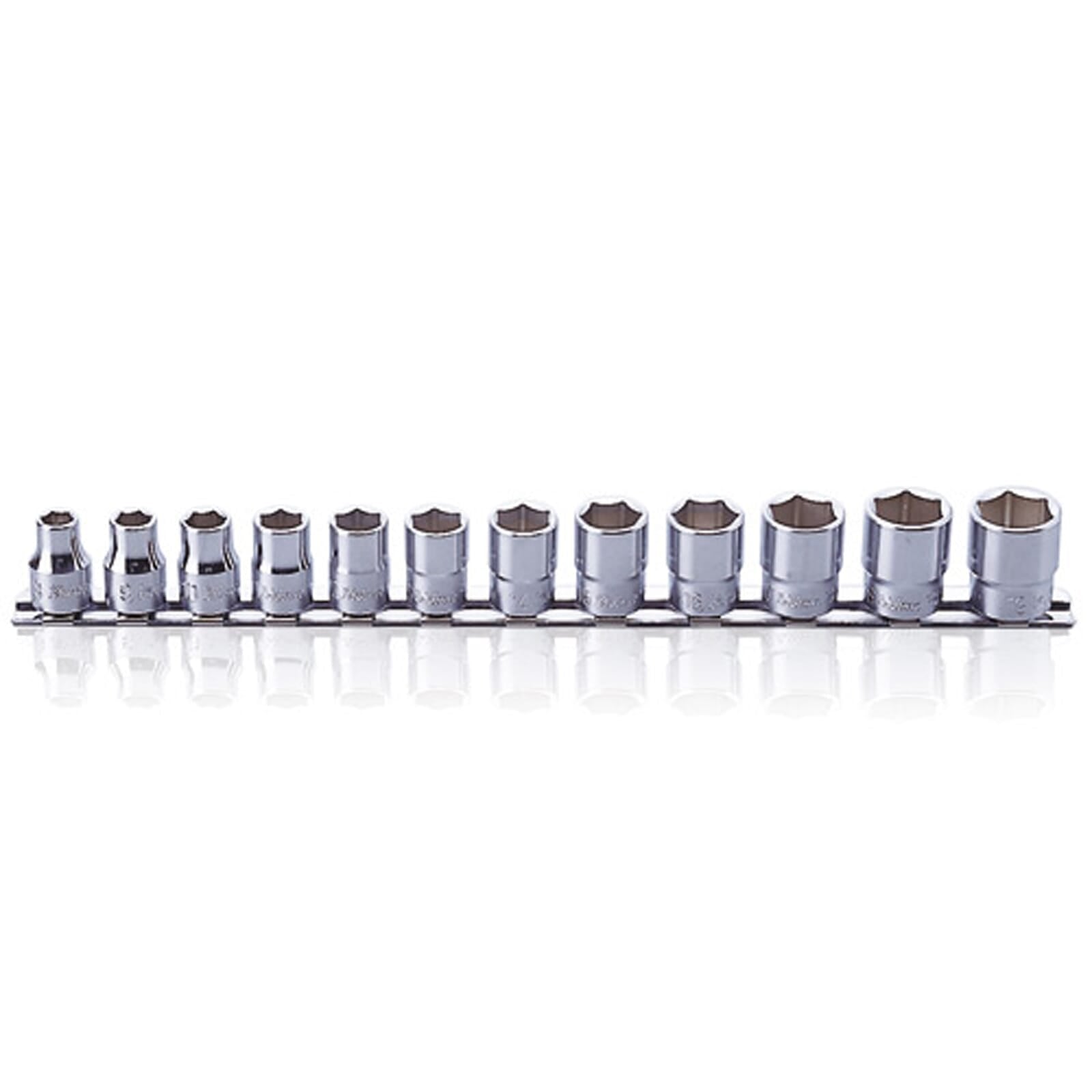 Koken RS3400M Socket Set On Rail 6pt 12pc 3/8 "Dr 8-19mm | Hobeca